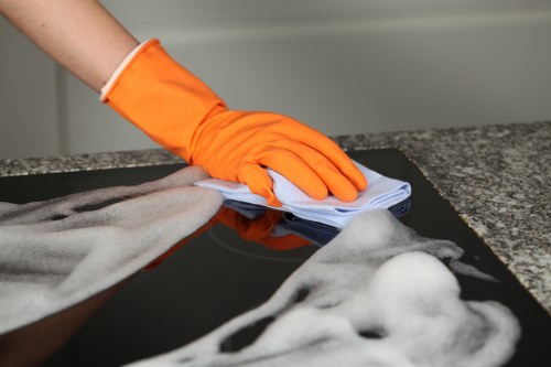 Commercial space kept spotless through regular cleaning