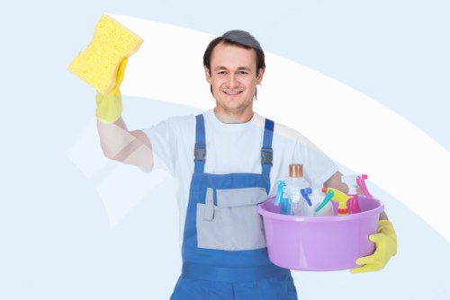 Professional cleaning of communal corridor and high-touch surfaces