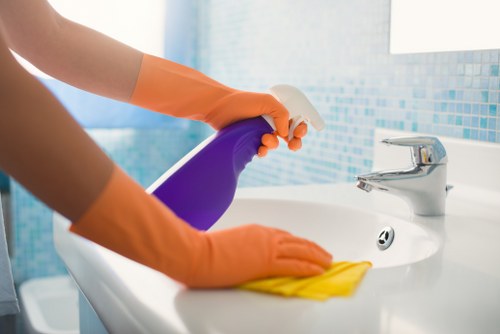 Professional move out cleaning in a living area