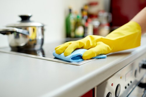 Dust removal during mattress cleaning process