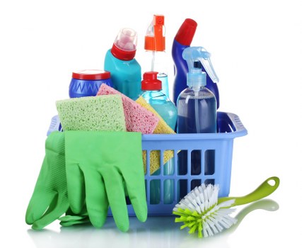 Eco-friendly cleaning of communal spaces with modern equipment